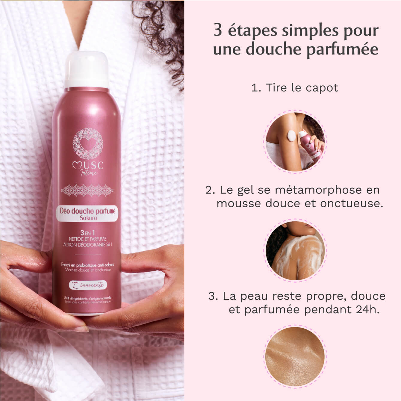 Déo douche parfumé au Sakura - l'Innocente