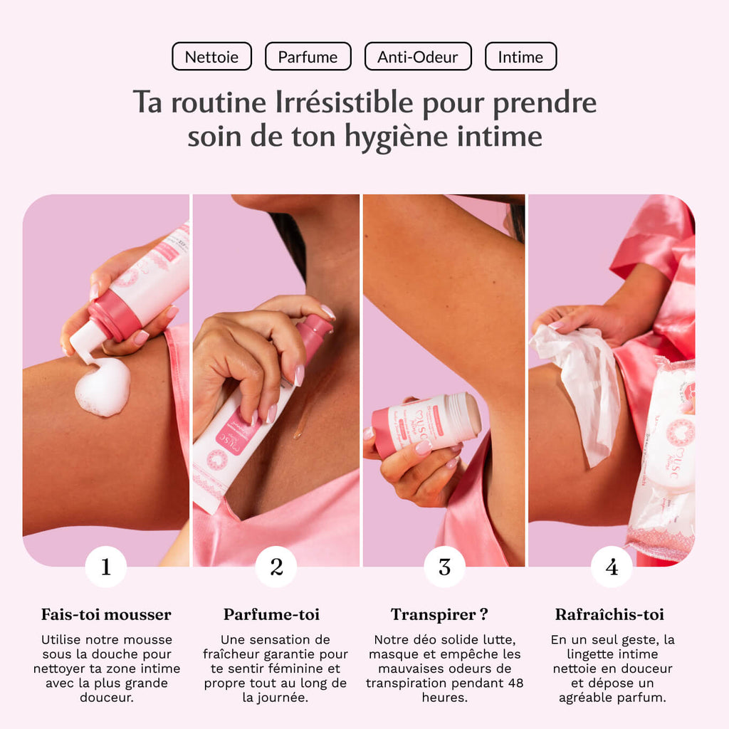 Lingettes toilette Intime au Sweet Litchi x120 - lot de 4