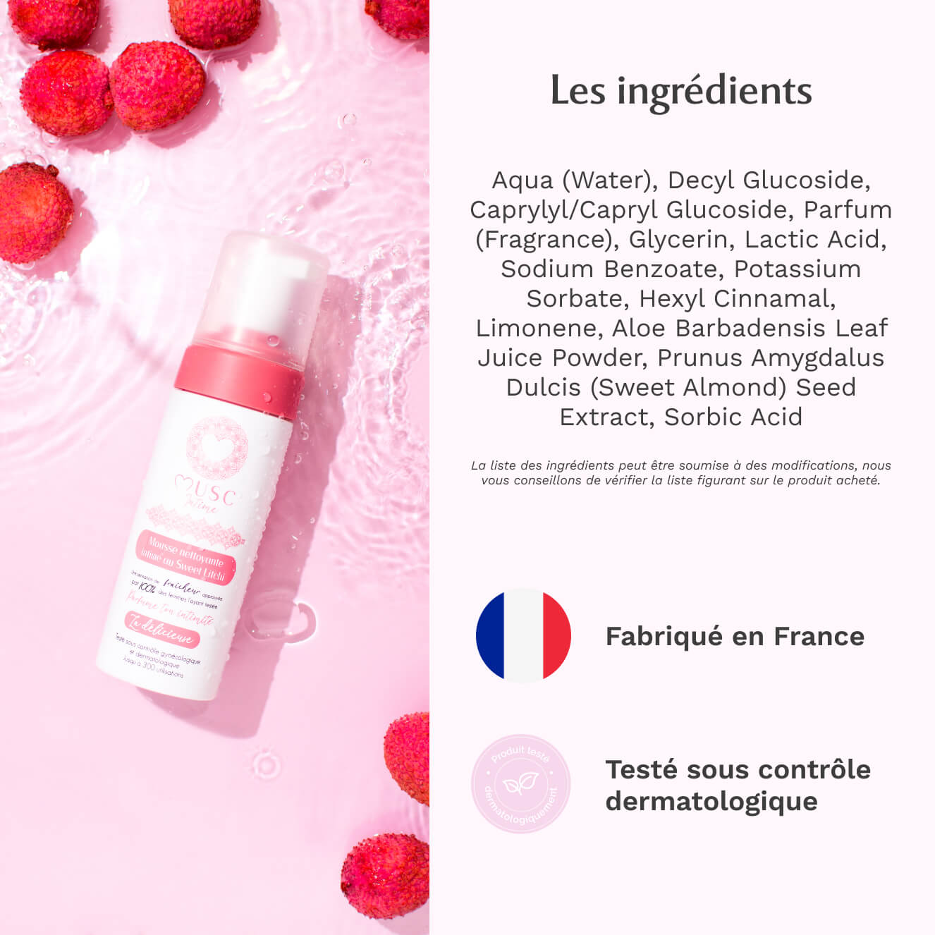 Mousse nettoyante Intime au Sweet Litchi - la Délicieuse